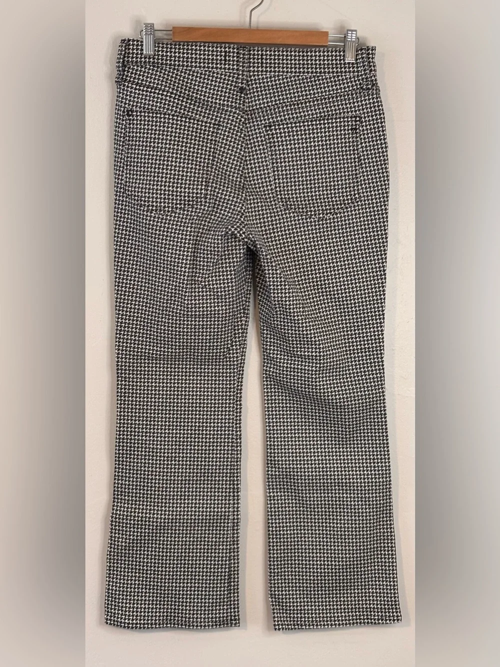 Madewell Mid Rise Kick Out Jeans Houndstooth Check Stretch Women’s Size 29